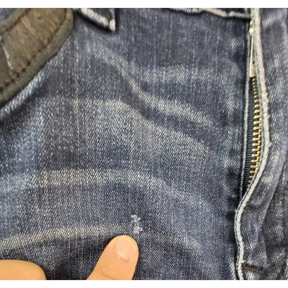 True Religion Jeans Mens 36x30 Straight With Black Leather Pocket Flaps - Picture 8 of 14